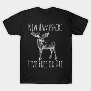 Nh Live Free Or Die Moose - New Hampshire T-Shirt